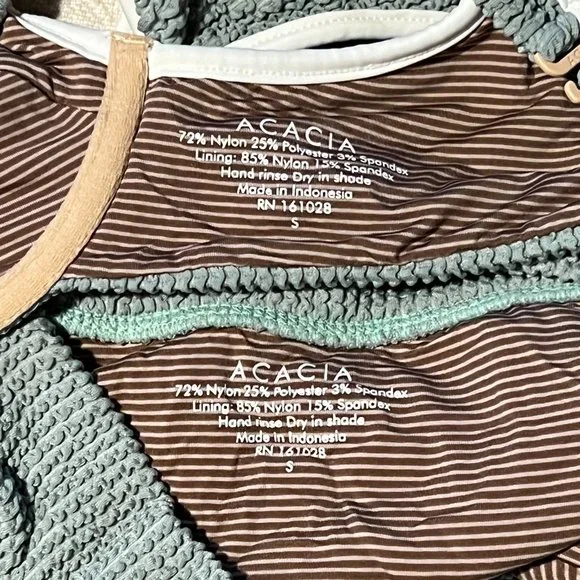 Acacia Swimwear, High waist, Bikini, Pretty Green Color, Worn only ONCE